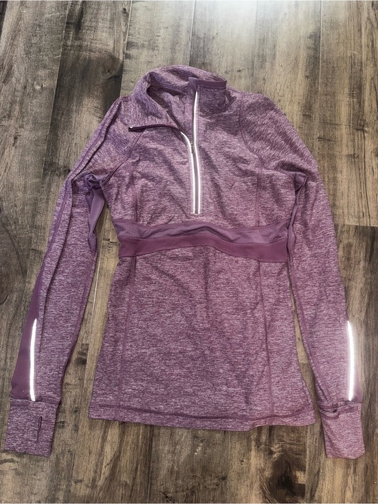 lululemon athletica Tops - Lululemon Base Runner Half Zip Cold Hands Warm Heart Bordeaux Plum Sz 6